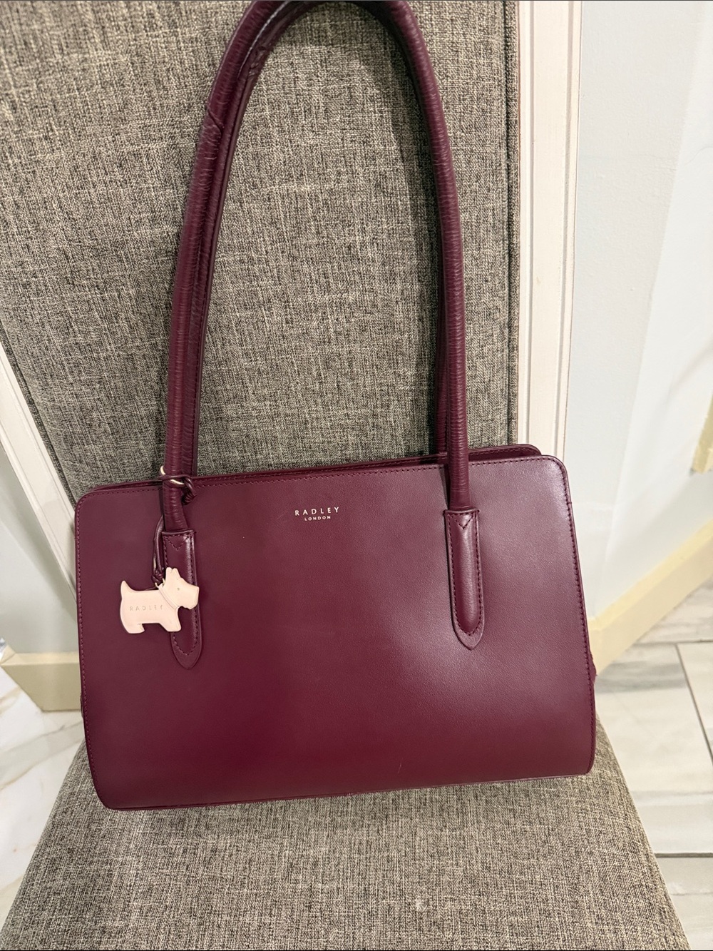 RADLEY LONDON Plum Leather Shoulder Bag